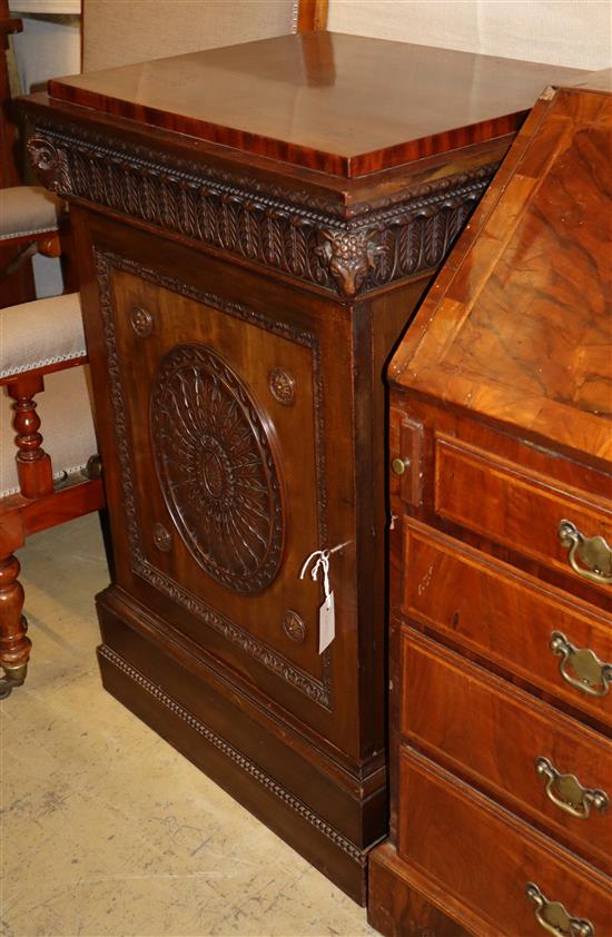 An Edwardian Adam design pedestal cupboard, W.61cm, D.51cm, H.96cm